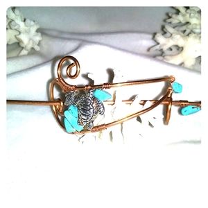 Hand crafted copper hair barrette